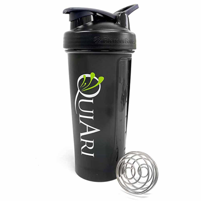 QuiAri Black Blender Bottle