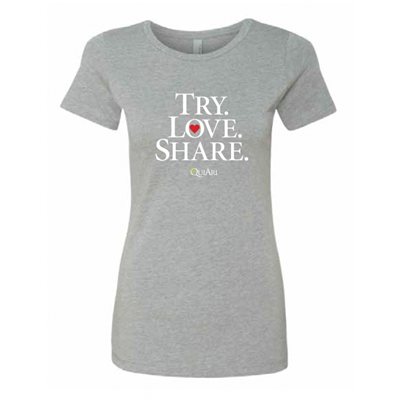 Women's Try. Love. Share. Gray Crew