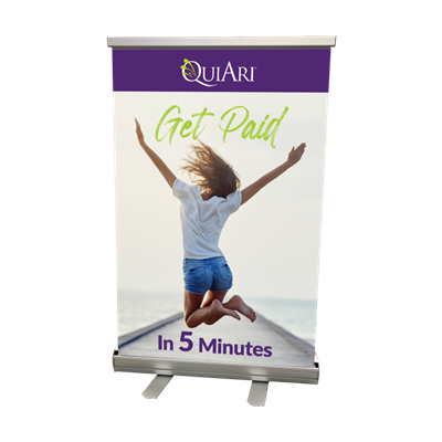 Table Top Banner - QuiAri Get Paid