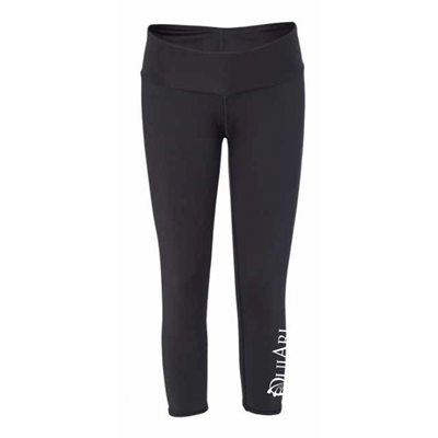 QuiAri White Logo Black Leggings