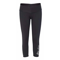 QuiAri White Logo Black Leggings